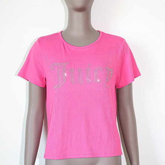 Juicy Couture Pink Pajamas Matching Set Casual Loungewear Two Piece Set Size XL - Picture 2 of 6